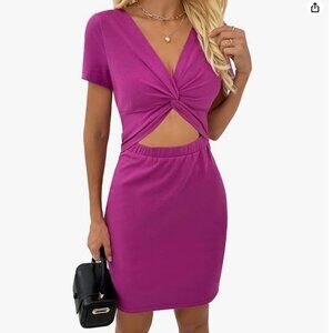 NWT BZTTSSHY Short Sleeve Cut Out Bodycon Dress Size Small